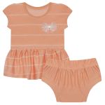 Bata c/ Tapa Fralda para bebê Listras Coral - Baby Gut