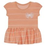 Bata c/ Tapa Fralda para bebê Listras Coral - Baby Gut