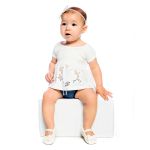 Bata c/ Tapa Fralda para bebê Laise Denim - Baby Gut