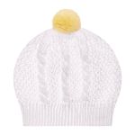 Kit c/ Touca, Luva e Sapatinho para bebê em tricot Amarelo - Leke