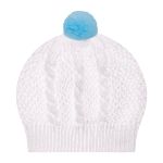 Kit c/ Touca, Luva e Sapatinho para bebê em tricot Azul - Leke