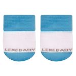 Kit c/ Touca, Luva e Sapatinho para bebê em tricot Azul - Leke