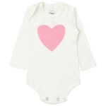 Kit: Body longo + Body curto + Calça para bebê em algodão Coração Little Sweetheart - Orango Kids