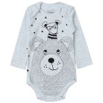 Kit: Body longo + Body curto + Calça para bebê em algodão Mouse - Orango Kids