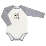 Body longo c/ Calça para bebê em fleece Husky - Petit