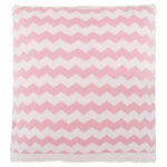 Almofada quadrada para berço em tricot Chevron Rosa - Petit
