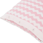 Almofada quadrada para berço em tricot Chevron Rosa - Petit