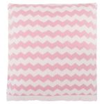 Almofada quadrada para berço em tricot Chevron Rosa - Petit