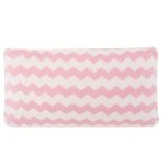 Almofada retangular para berço em tricot Chevron Rosa - Petit