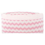 Almofada retangular para berço em tricot Chevron Rosa - Petit