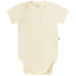Body curto para bebê em suedine Marfim - Pingo Lelê