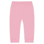 Calça (mijão) c/ pé reversível para bebê em suedine Rosa - Pingo Lelê