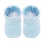 Kit c/ Touca, Luva e Sapatinho para bebe em soft Azul - Pingo Lelê
