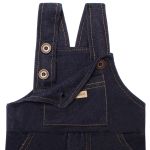 Jardineira para bebe em fleece Blue Denim - Pingo Lelê