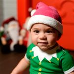 Touca Natal para bebê Vermelha - Pingo Lelê