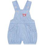 Jardineira c/ Body curto para bebê em cotton Denim - Pingo Lelê
