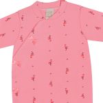 Macacão longo c/ Touca para bebê em suedine Flamingo Rosa - Pingo Lelê