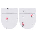 Jogo Maternidade Flamingo: Casaquinho + Body curto + Calça + Touca + Luva + Manta - Pingo Lelê
