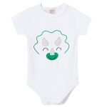 Body curto c/ Shorts para bebê em suedine Dino - Pingo Lelê