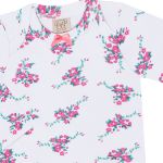 Body longo para bebê em suedine Floral - Pingo Lelê