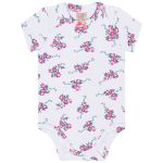 Body curto para bebê em suedine Floral - Pingo Lelê