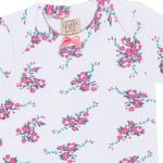 Body curto para bebê em suedine Floral - Pingo Lelê