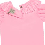 Body babadinhos para bebê em suedine Laise Rosa - Pingo Lelê
