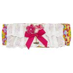 Conjunto de banho para bebê Floral Pink: Biquini + Chapéu - Roana