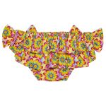 Conjunto de banho para bebê Floral Pink: Biquini + Chapéu - Roana