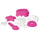 Baldinho de Praia Barco com Acessórios Rosa (18m+) - Mercotoys