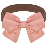 Faixa de Cabelo Maxi Laço algodão Rosa