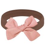 Kit 3 Faixas de Cabelo Laço algodão Preta/Rosa/Branca