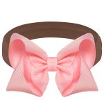 Faixa de Cabelo Maxi Laço gorgurão Rosa Candy