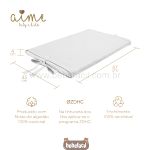 Trocador de Fraldas para bebê Tricot Algodão Branco - Aime