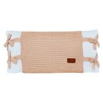 Kit Berço: Rolinhos Laterais + Rolinho Cabeceira + Almofada Retangular Tricot Links Blond - Aime