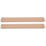 Kit Berço: Rolinhos Laterais + Rolinho Cabeceira + Almofada Retangular Tricot Links Blond - Aime