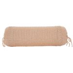 Kit Berço: Rolinhos Laterais + Rolinho Cabeceira + Almofada Retangular Tricot Links Blond - Aime