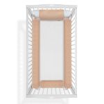 Kit Berço: Rolinhos Laterais + Rolinho Cabeceira + Almofada Retangular Tricot Links Blond - Aime