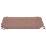 Kit Berço: Rolinhos Laterais + Rolinho Cabeceira + Almofada Retangular Tricot Bubbles Rosa Antigo - Aime