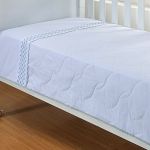 Edredom para berço em malha Matelassê Bordado Premium Cinza - Baby Joy