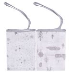 Kit com 2 Paninhos de boca para bebê em fralda Panda Cinza - Baby Joy