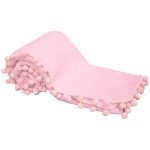 Manta para bebê em Microfibra Soft Pompons Rosa - Baby Joy
