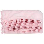 Manta para bebê em Microfibra Soft Pompons Rosa - Baby Joy