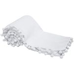 Manta para bebê em Microfibra Soft Pompons Branco - Baby Joy