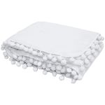 Manta para bebê em Microfibra Soft Pompons Branco - Baby Joy