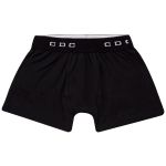 Kit com 2 Cuecas Boxer em malha Branca/Preta - Cara de Criança