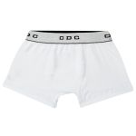 Kit com 2 Cuecas Boxer em malha Branca/Preta - Cara de Criança