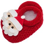 Sapatinho para bebê em tricot Papai Noel - Roana