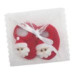 Sapatinho para bebê em tricot Papai Noel - Roana