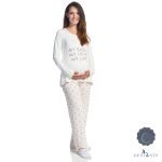 Pijama Longo Gestante Bland Lycra My Baby - Cia da Noite
